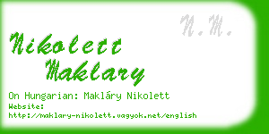 nikolett maklary business card